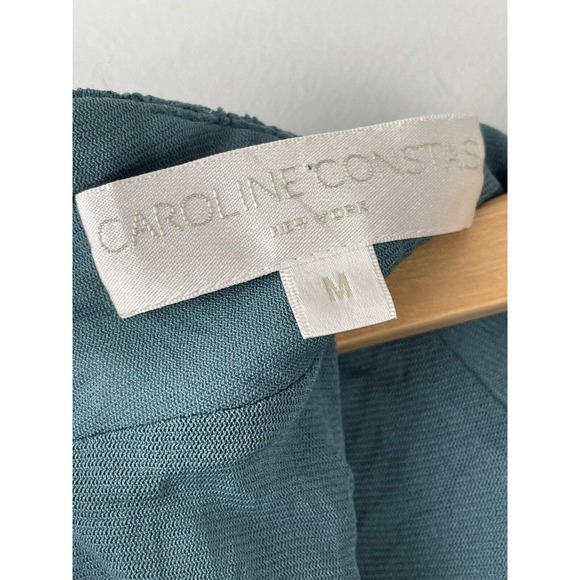 NWT Caroline Constas Emily Floral Lace Tiered Ruffle Mini Dress M Aegean Sea - Picture 11 of 11